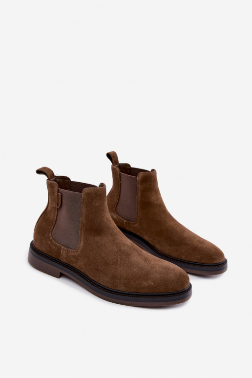 stiilsed meeste ankle boots kunstsuede Big Star UU174277 khaki värv