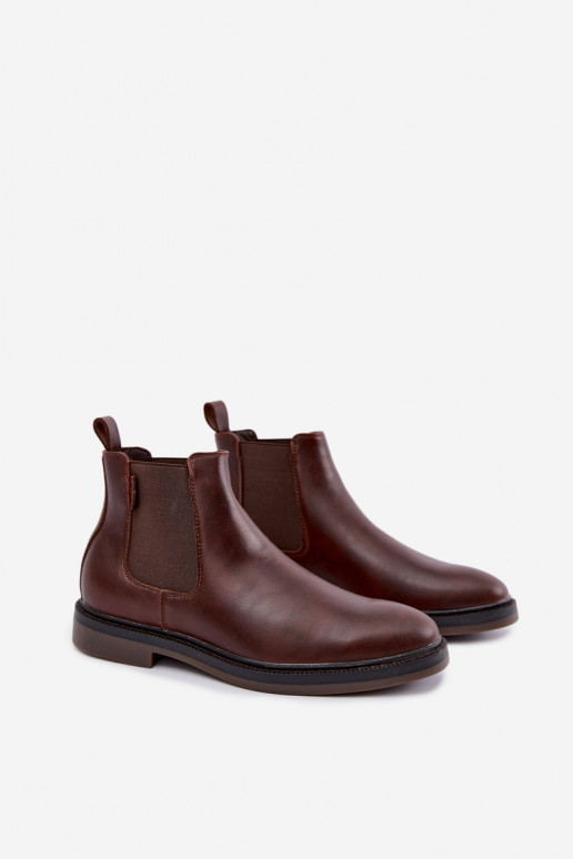 stiilsed meeste ankle boots ehts nahast Big Star UU174279 tumesinises värv