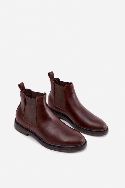 stiilsed meeste ankle boots ehts nahast Big Star UU174279 tumesinises värv