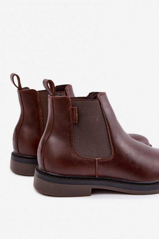 stiilsed meeste ankle boots ehts nahast Big Star UU174279 tumesinises värv