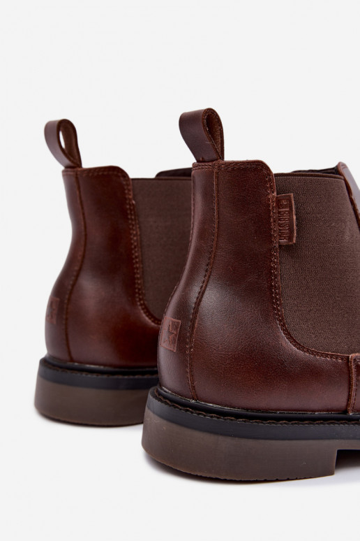 stiilsed meeste ankle boots ehts nahast Big Star UU174279 tumesinises värv