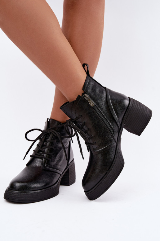 naiste soojustatud ankle boots D&A CR62-3368 mustas värv