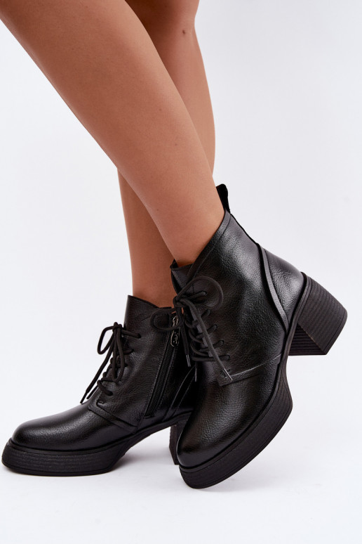 naiste soojustatud ankle boots D&A CR62-3368 mustas värv