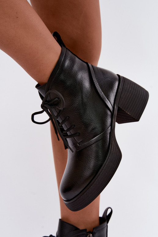 naiste soojustatud ankle boots D&A CR62-3368 mustas värv