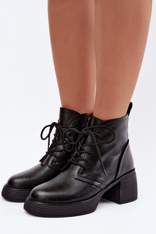 naiste soojustatud ankle boots D&A CR62-3368 mustas värv