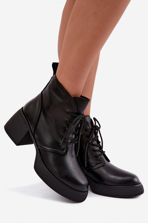 naiste soojustatud ankle boots D&A CR62-3368 mustas värv