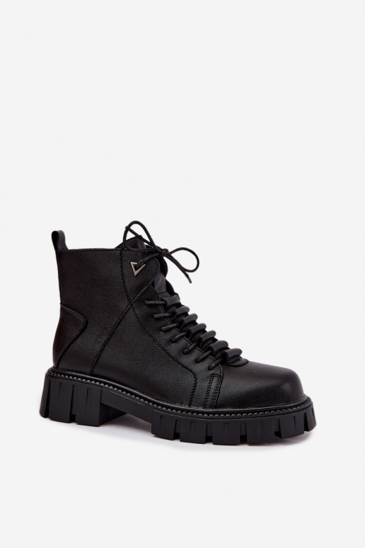 naiste ankle boots platvormiga D&A JC62-1044 mustas värv