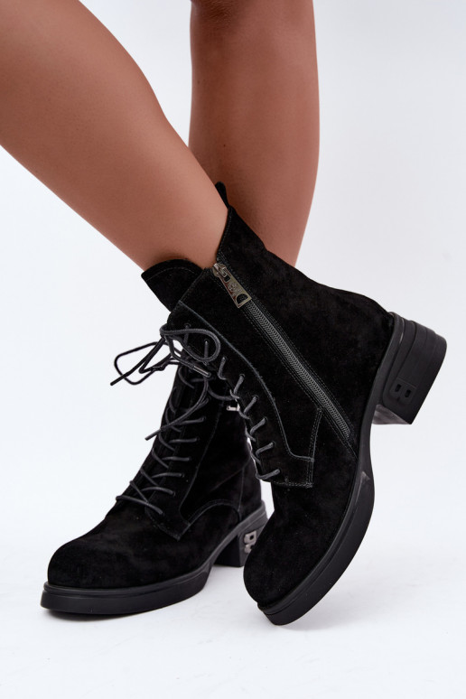 Soojad naiste kingad kunstsuede'ist mustas Vinceza 67044