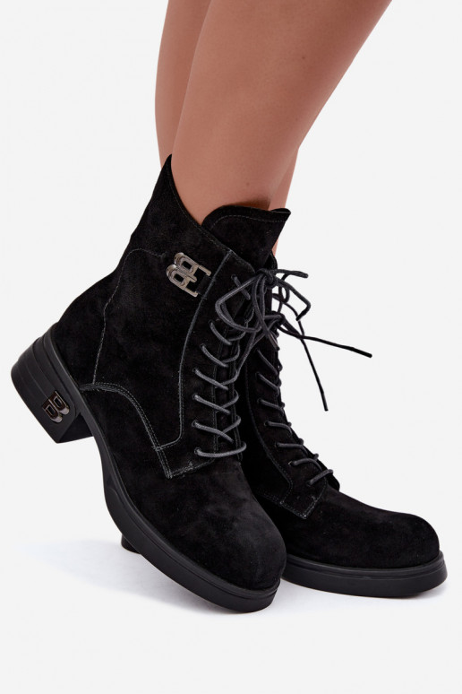 Soojad naiste kingad kunstsuede'ist mustas Vinceza 67044