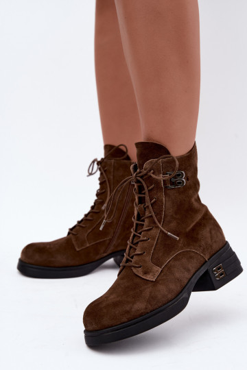 Faux suede sooja naiste saapad Vinceza 67044 pruun 2