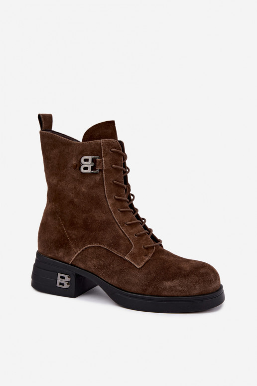 Faux suede sooja naiste saapad Vinceza 67044 pruun