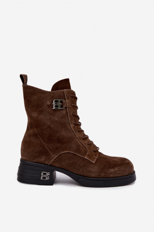 Faux suede sooja naiste saapad Vinceza 67044 pruun