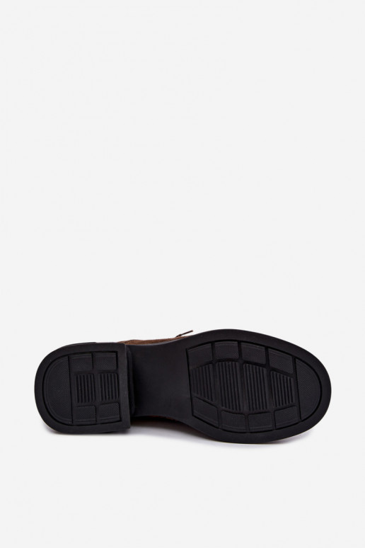 Faux suede sooja naiste saapad Vinceza 67044 pruun