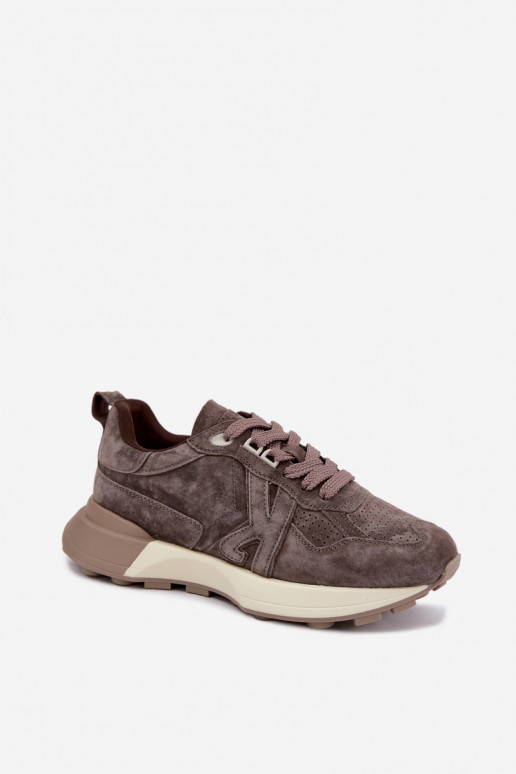 Faux suede naiste spordijalatsid Kobbo 67048 tumepruun