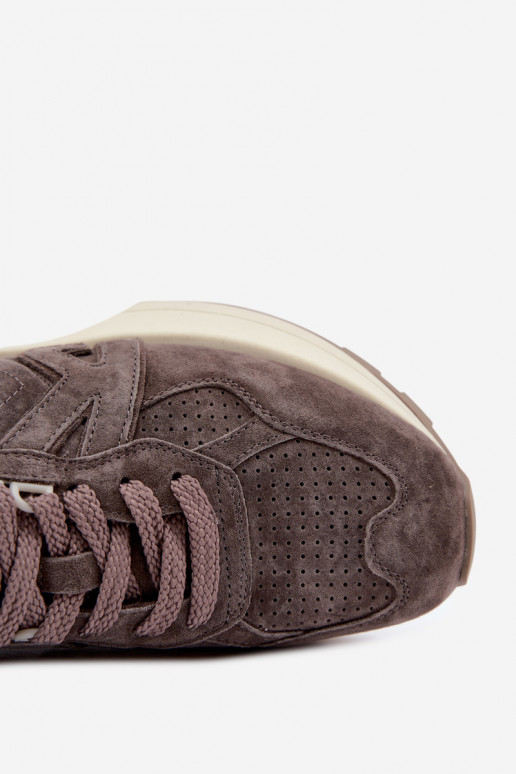 Faux suede naiste spordijalatsid Kobbo 67048 tumepruun