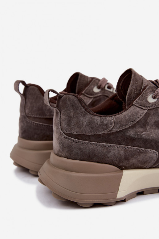 Faux suede naiste spordijalatsid Kobbo 67048 tumepruun