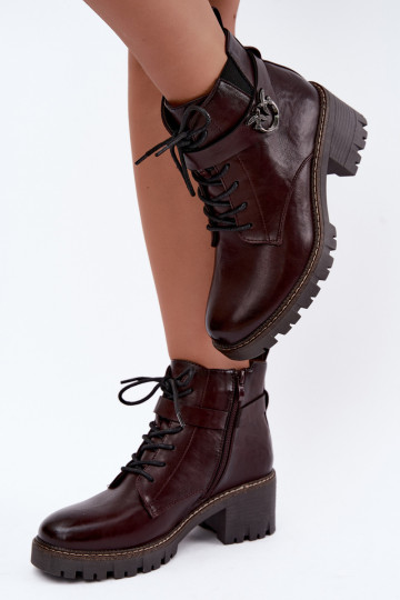Soojad naiste ankle boots burgundia Calielle