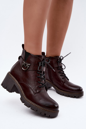 Soojad naiste ankle boots burgundia Calielle 2