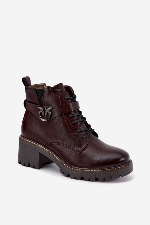 Soojad naiste ankle boots burgundia Calielle