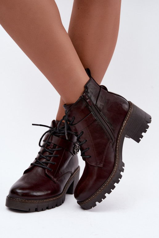 Soojad naiste ankle boots burgundia Calielle