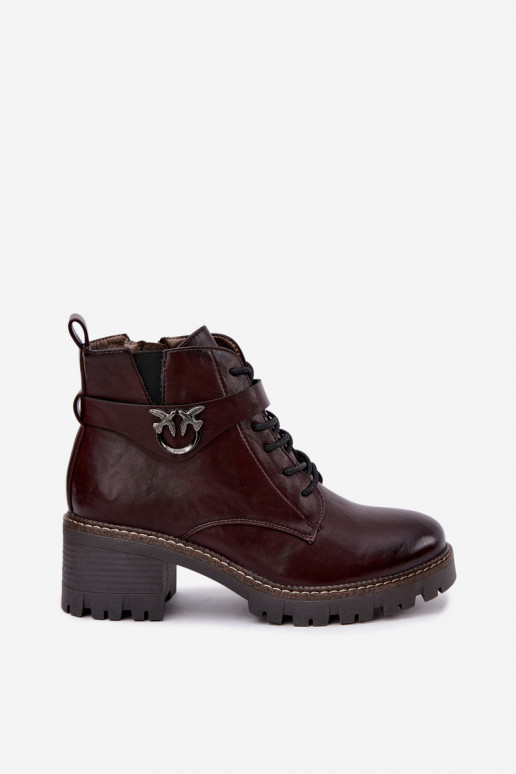 Soojad naiste ankle boots burgundia Calielle
