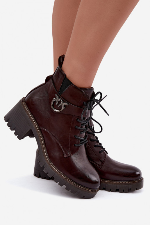 Soojad naiste ankle boots burgundia Calielle