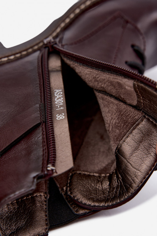 Soojad naiste ankle boots burgundia Calielle