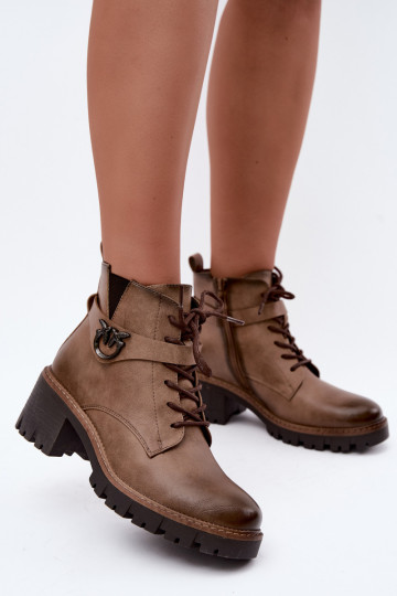 Soojad naiste ankle boots pruunis Calielle 2