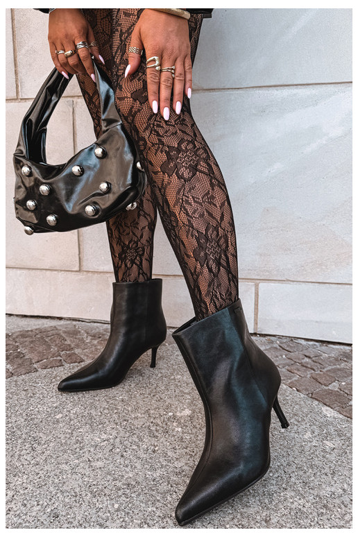 Ankle boots õhukeste kontsade ja soojustusega, slip-on Big Star UU274494 must