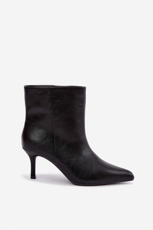 Ankle boots õhukeste kontsade ja soojustusega, slip-on Big Star UU274494 must