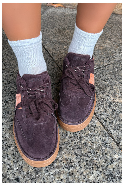 kunstsuede sneakers mudel saapad naistele soojustatud Big Star UU274770 šokolaadi värv
