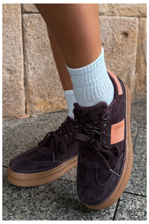 kunstsuede sneakers mudel saapad naistele soojustatud Big Star UU274770 šokolaadi värv