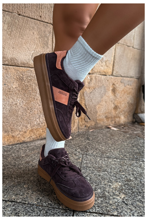 kunstsuede sneakers mudel saapad naistele soojustatud Big Star UU274770 šokolaadi värv