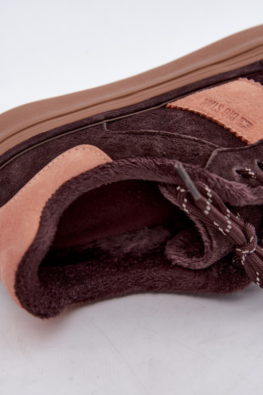 kunstsuede sneakers mudel saapad naistele soojustatud Big Star UU274770 šokolaadi värv