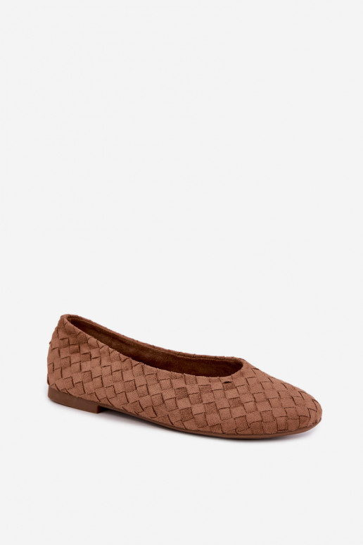 Pruunid balletkingad mustriga Larelle