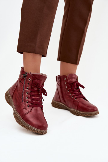 Naiste isoleeritud bordo põlve saapad kunstkarvaga sees Ulverina