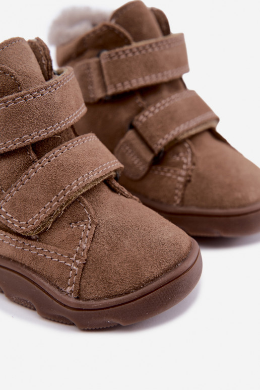 Nahast laste lumesaapad Barefoot Froddo G2110151-8 liivavärvi