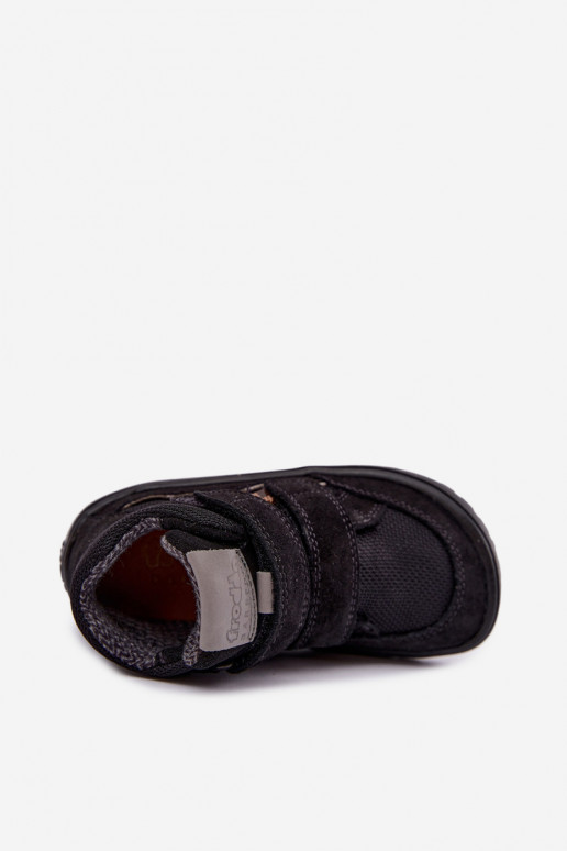 Nahast laste jalatsid Barefoot Froddo G3110266-20 musta värvi