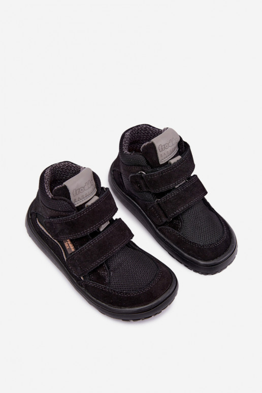 Nahast laste jalatsid Barefoot Froddo G3110266-20 musta värvi