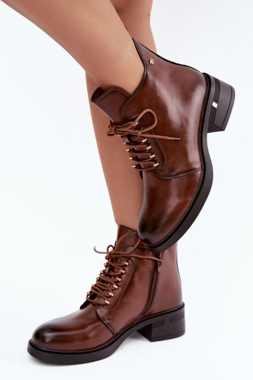 Tehisnaha isoleeritud ankle saapad T.Sokolski Z26-288 pruunid
