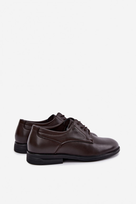 Elegantne tumepruunid meeste kingad Calven