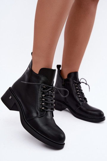 Tehisnaha soojendusega ankle boots Klocke T.Sokolski Z26-288 mustad