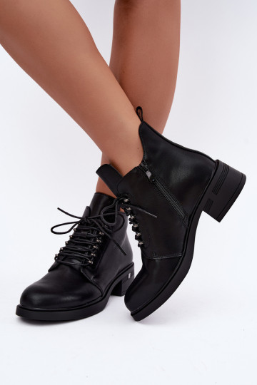 Tehisnaha soojendusega ankle boots Klocke T.Sokolski Z26-288 mustad 2