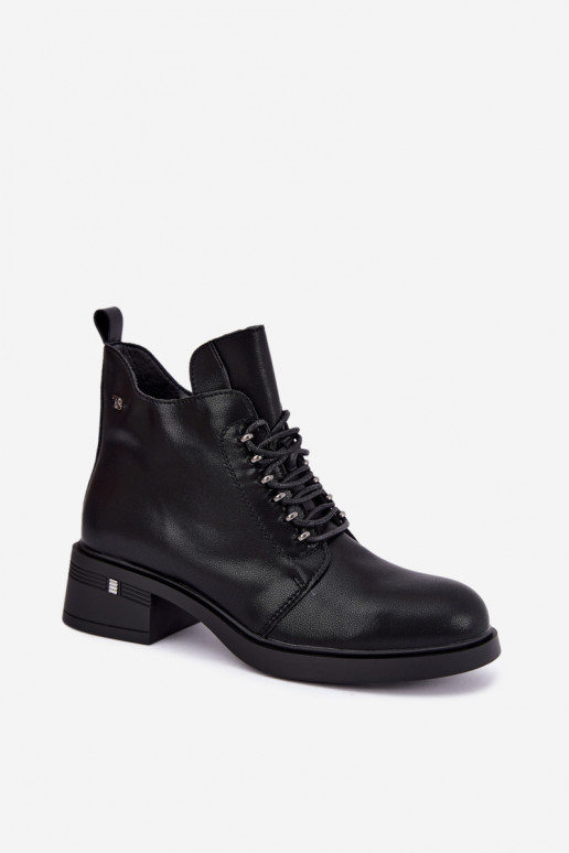 Tehisnaha soojendusega ankle boots Klocke T.Sokolski Z26-288 mustad