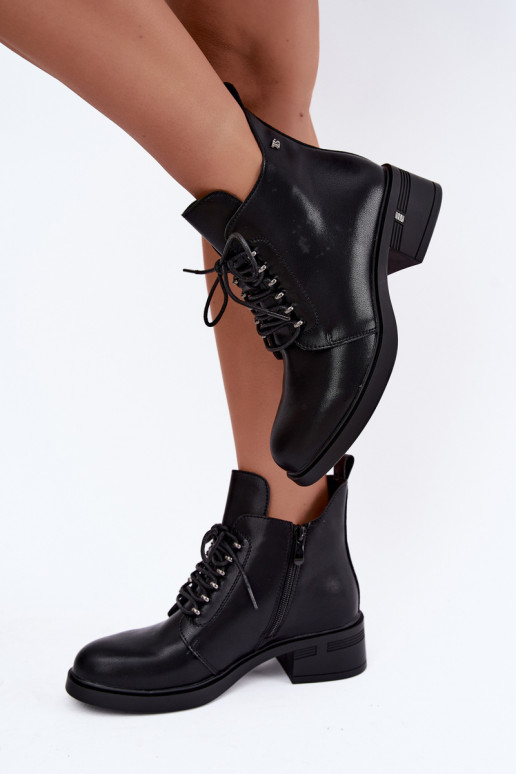 Tehisnaha soojendusega ankle boots Klocke T.Sokolski Z26-288 mustad