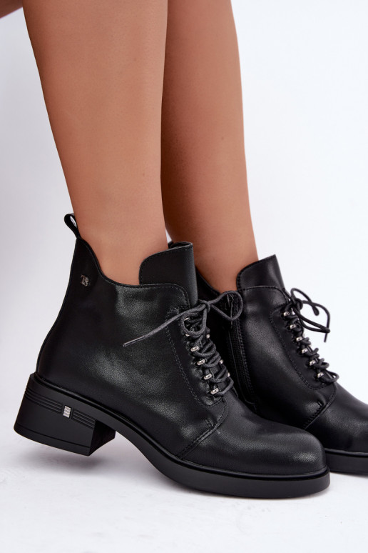 Tehisnaha soojendusega ankle boots Klocke T.Sokolski Z26-288 mustad