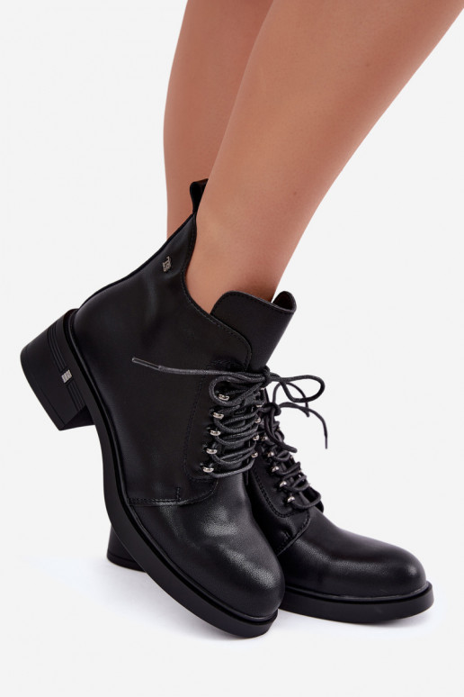 Tehisnaha soojendusega ankle boots Klocke T.Sokolski Z26-288 mustad