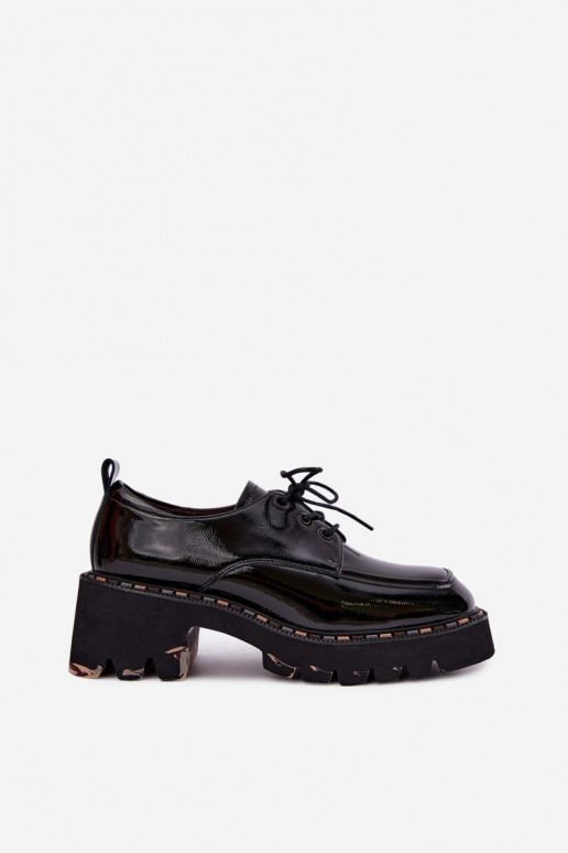 Läikivad nahk naiste loaferid Klocke Artiker 59C0279 mustad