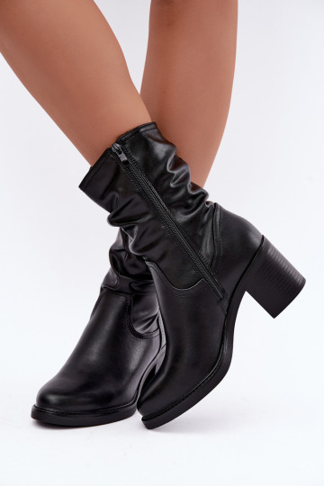 soojendatud saapad volangidega ja kontsadega Sergio Leone BT-60 mustas 2