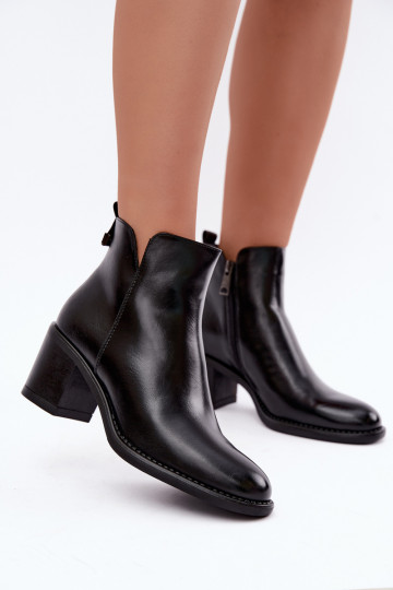Isolatsiooniga ankle boots kontsadega mustas värvuses Vinceza 58650 2